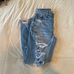 American Eagle Outfitters Light Blue Distressed Skinny Jeans